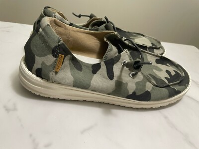 Hey Dude Camouflage Slip-On Shoes - Brown/Green Hey Dude | Shoes | Hey Dude Green And Brown Camo Slipon  main image 3