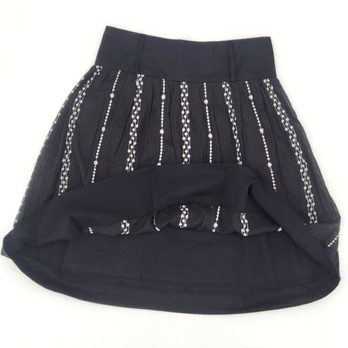 Joe Benbasset Skirt Womens Size 1 Knee Length Embroidered Flowers Fairy Goth - Picture 2 of 8