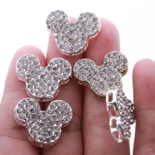 10PCS 20*23MM High Quality Crystal Silver Mouse Buttons For Cloth