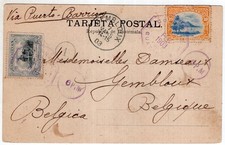 GUATEMALA, 1901, CIRCULATED POSTCARD TO BELGIUM, VIA PUERTO BARRIOS