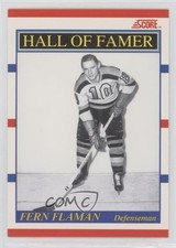 1990-91 Score Hall of Famer Bilingual Fern Flaman #357 HOF t4m