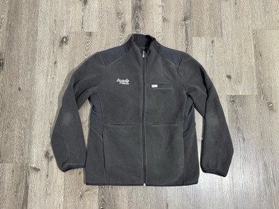 Figs On Shift Fleece Jacket Womens Large Gray Full Zip Medical Nurse Polartec