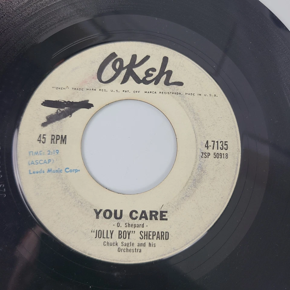 Jolly Boy Shepard You Care / Low Down Dirty Shame original okeh radio station 45 - Image 3 of 3