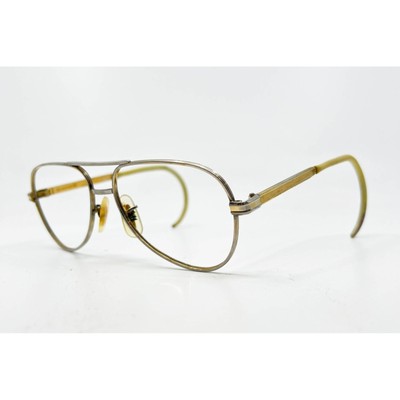 Universal Optical Vintage Aviator Eyeglass Frames Gold  56-16 Cable Temples