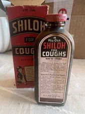 RAMON’S MEDICINE, SHILOH FOR COUGHS, FULL BOTTLE, ORIGINAL BOX