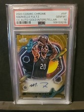 2023 Topps Cosmic Chrome Auto Markelle Fultz #CCAV-MF Gold Interstellar Ref /50