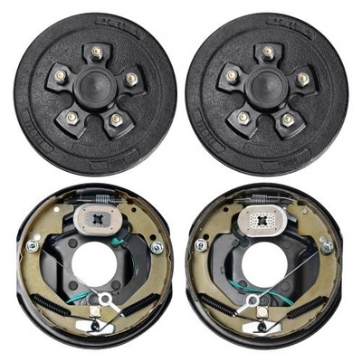Trailer Hub Drum Kits 5 on 4.5'' B.C. w/10'' x 2-1/4'' Electric Brakes,Self-Adjusti