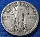 1917 D Standing Liberty Quarter Type 2. Four Digit Date, Nice Example!