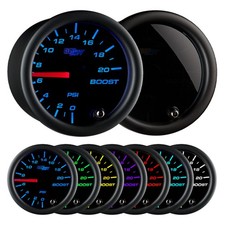 Glowshift 20 Psi Diesel Boost Gauge Kit W Hose Fittings Tinted 7 Color
