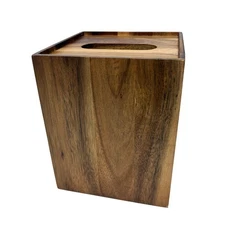 Hearth & Hand by Magnolia Wooden Tissue Box Cover Holder Farmhouse Rustic Decor 