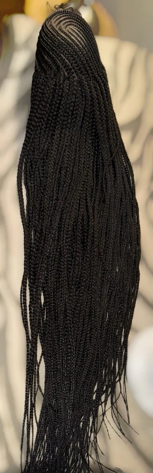 Stylish, 30 Inch, Braided, Jet Black, Mixed Blend Hair, Styled & Ready To Go Wig - Image 3 of 4