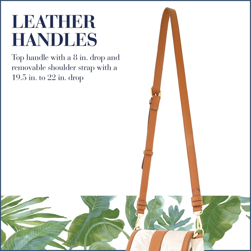 Tommy Bahama женщин сумка через плечо сумочка, цветочный холст клапан наплечная сумка... - Изображение 4 из 4