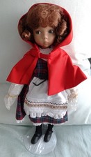 Little Red Riding Hood Porcelain Doll:(178) Dianna Effner Knowles Collection-New