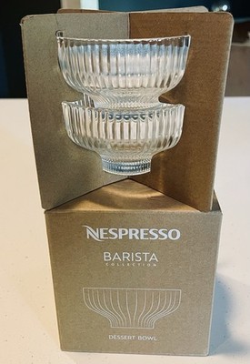 Set of 2 / NESPRESSO Affogato Glass Dessert Bowls Barista Collection SUMMER 2024