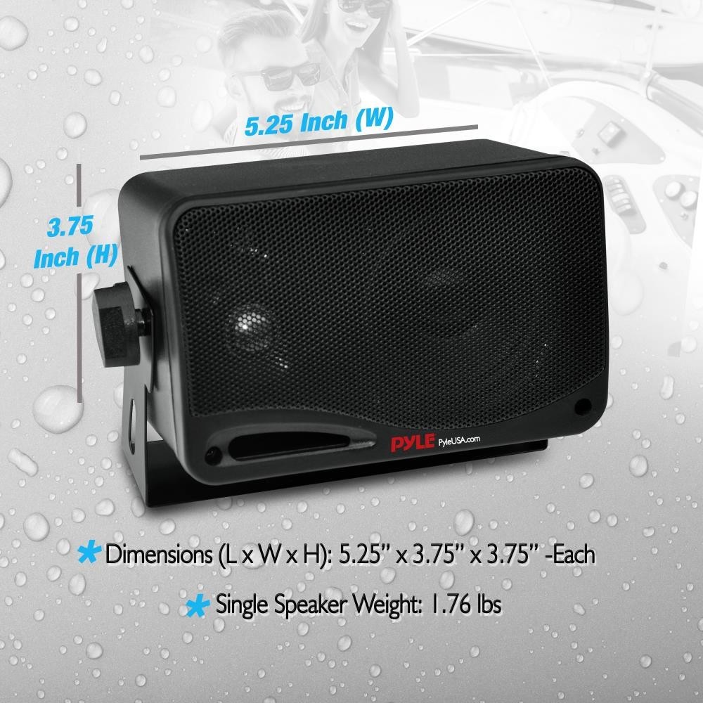 Pyle 3.5&rdquo; Bluetooth Home Speakers, 3-Way Indoor/Outdoor 200 Watt (Pair)