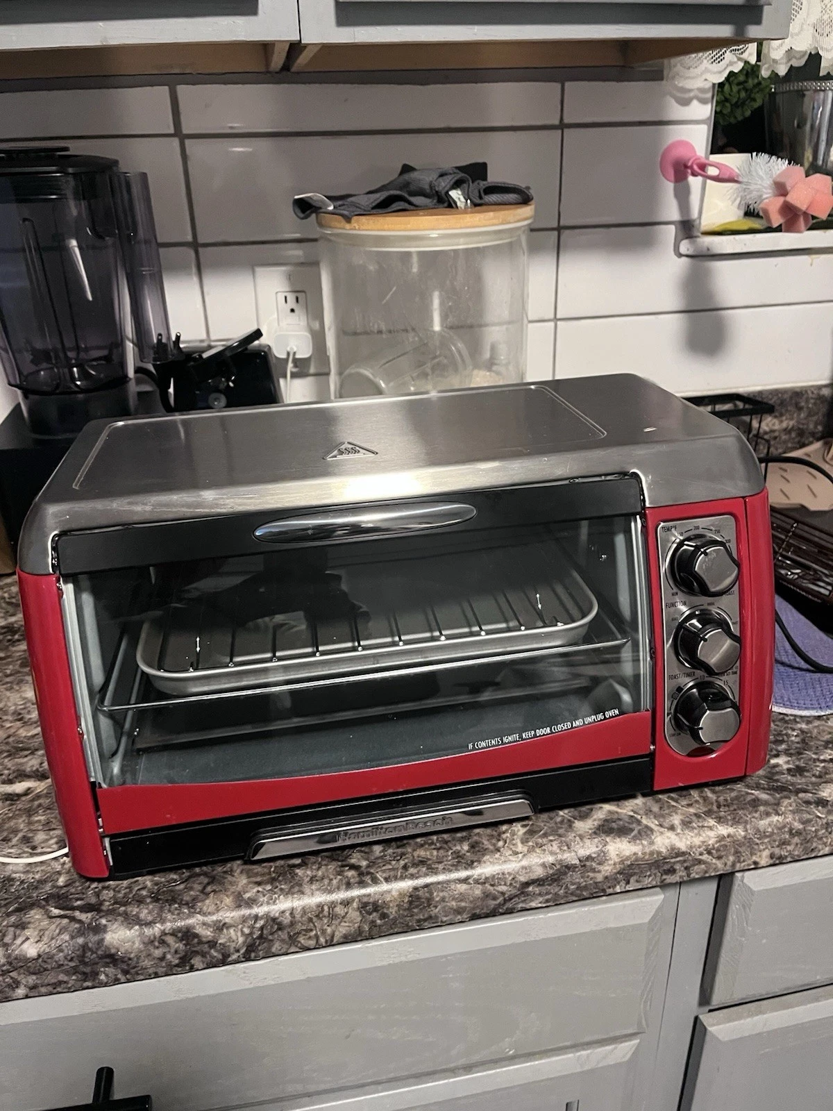 Hamilton Beach Red Toaster Oven Bake Broil Toast Countertop Appliance
Opens in a new window or tab