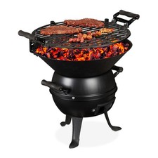 Grillfass Gusseisen Grill tragbar höhenverstellbar Balkon Grill Camping …