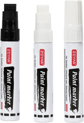 Paint Markers, Jumbo Size, 15Mm Felt Tip, Waterproof & Smear Proof Ink, Aluminum