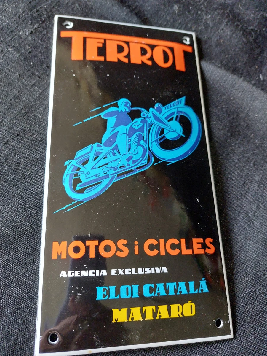 Plaque Publicitaire Sfa En Tôle Lithographiée Pour Moto - Modèle 2139 RP9 - État D'occasion