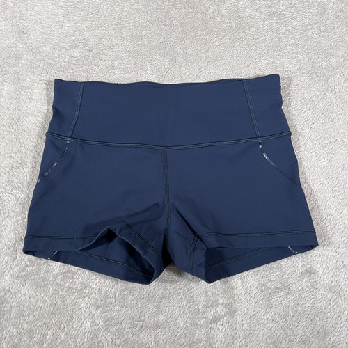 Lululemon Quick Pace Short Womens 6 Jaded Blue 2.5" Mid Rise Stretch Running