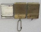 LOT 3 VINTAGE MATCHBOOK SAFE~HOLDER~COVER~CASE~2 BRASS w/RING FOR POCKET CHAIN