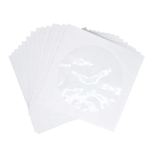 100 Pcs CD Storage Holder Pouches Pour Transparent