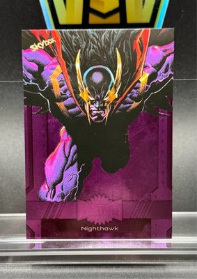 2024 Upper Deck Marvel Metal Universe Avengers Purple FX /199 Nighthawk #63