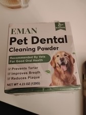 EMAN Dog Dental Powder 120 g Breath Freshening Plaque Control Supplement