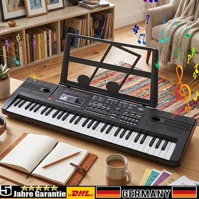 Neu 61 Tasten Keyboard E-Piano Klavier Digital Piano 10 Rhythmen 16 Klangfarben