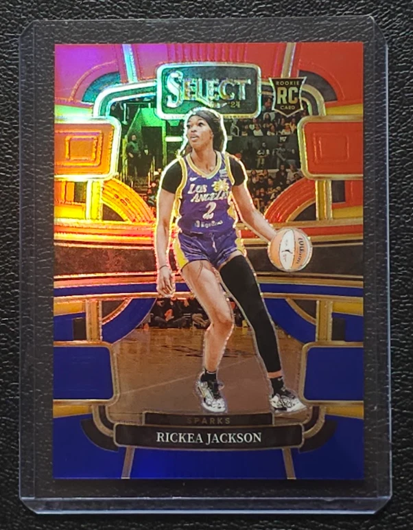 Rickea Jackson 2024 Panini Select WNBA - Concourse #58 Red & Blue Prizm 296/399