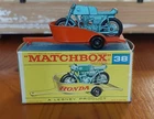 Vintage Lesney Matchbox No. 38c Honda Motorcycle and Trailer Original Box