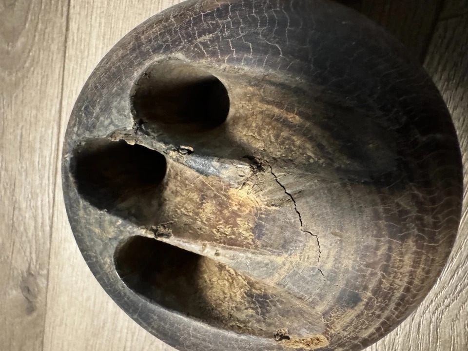 Lote De 2 Barcos Antiguos Bloque Deadeye Pully Boat Náutico Madera Marítimo Foto 4 de 4