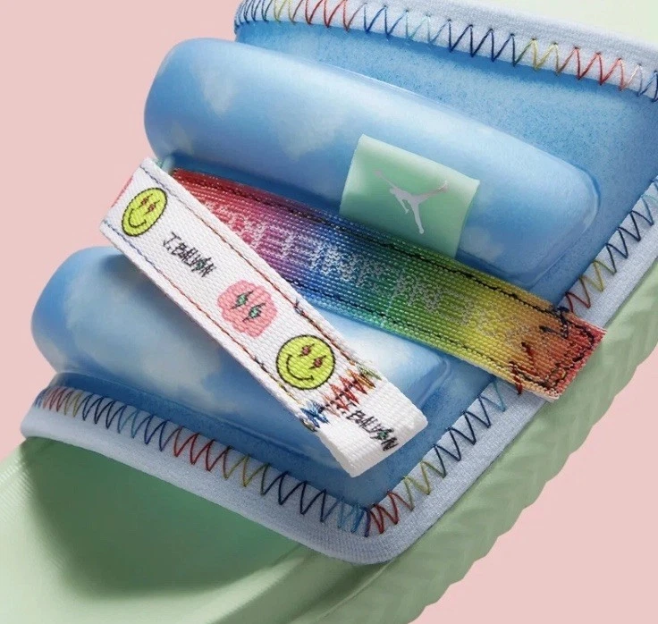 NIKE AIR JORDAN SUPER PLAY SLIDE SP "J BALVIN" BLU "SANDALI" TAGLIA 9 [DR1330 413]