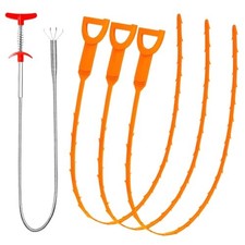 Drain Clog Remover, 25inch Drain Snake Hair Remover 3pcs , Hair Catcher Drain
