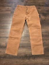 Carhartt Double Knee Pants, 36x34, B01 BRN, Duck Canvas, Dunagaree Fit