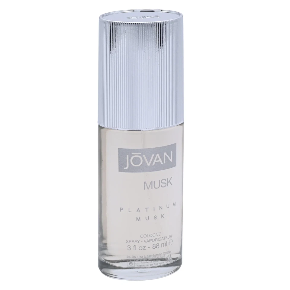 Одеколон для мужчин Jovan Platinum Musk от Jovan туалетная вода 3,0 унции новый в коробке - Изображение 3 из 4