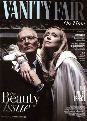VANITY FAIR ON TIME A/2025 Beauty Issue GILES DEACON & GWENDOLINE CHRISTIE @ NEW