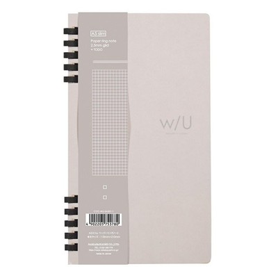 Nakabayashi W/U A5 Slim Papier Ring Notizbuch, Elfenbein, Coc-Wu-Sa501-1 (5er Pack)