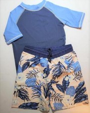 TOMMY BAHAMA Little Boy's 6 Tropical 2-Pc Rashguard Swim Set NWT