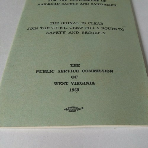 1969 "West Virginia Rules and Regulations For Railroad Safety & Sanitation" GD - Picture 7 of 12
