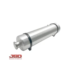 2.6 Gal 6x24" Universal Aluminum Vertical Spun Fuel/Gas Tank + Bracket 1/4"NPT 