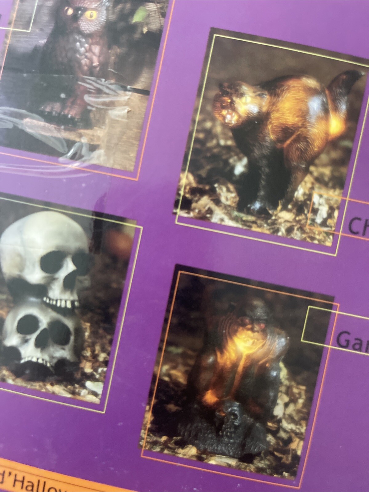 VTG 1999 Halloween The Paper Magic Group Stacked Skull Blow Mold Light Up