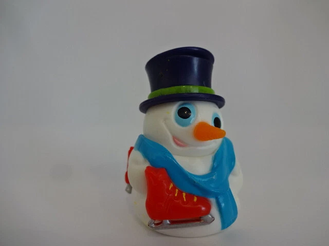 Weihnachts Figur / Schneemann mit drehbaren Kopf und Schlittschuhen - Bild 1 von 1