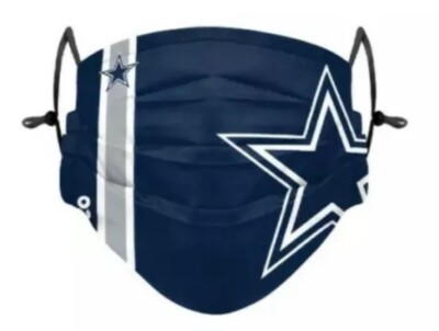 NWT~NFL Dallas Cowboys Adult Gameday Adjustable Face Mask - 2pk