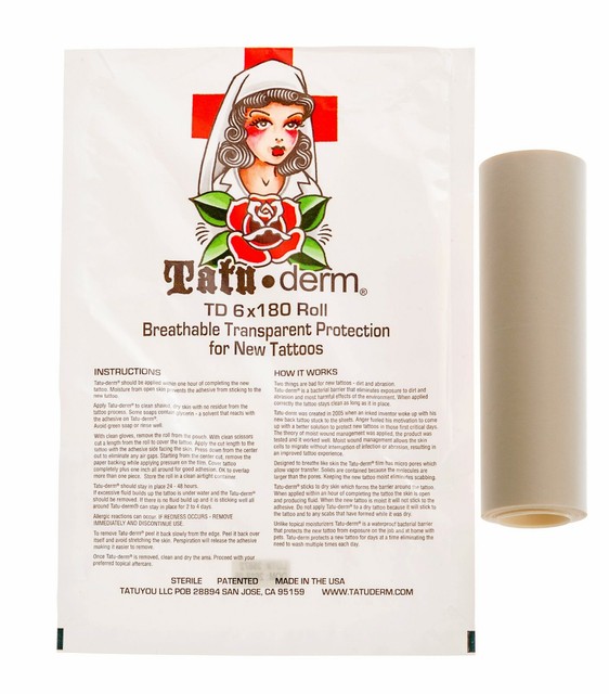 TatuDerm Long Roll (6" x 180 ") Sterile Tattoo Aftercare Bandages eBay