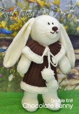 New Knitting Pattern Chocolate Bunny Knitting by Post Original New A5 Leaflet