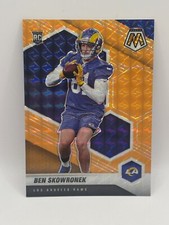2021 Panini Mosaic Football Ben Skowronek Orange Fluorescent Mosaic Prizm /25 RC