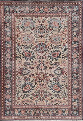 Floral Traditional Ziegler Turkish 4'x6' Area Rug Hand-knotted Oriental Carpet