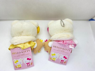Hello Kitty & Hello Mimmy Mascot Key Chain Set Birthday Series
