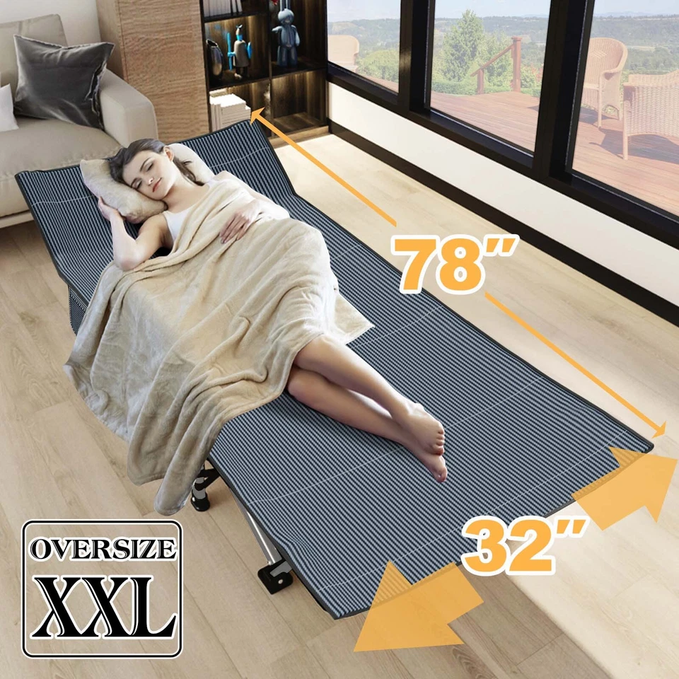 NAIZEA Adultos Tamaño Grande/Estándar Plegable Cuna Cama Cunas Portátiles Foto 4 de 4